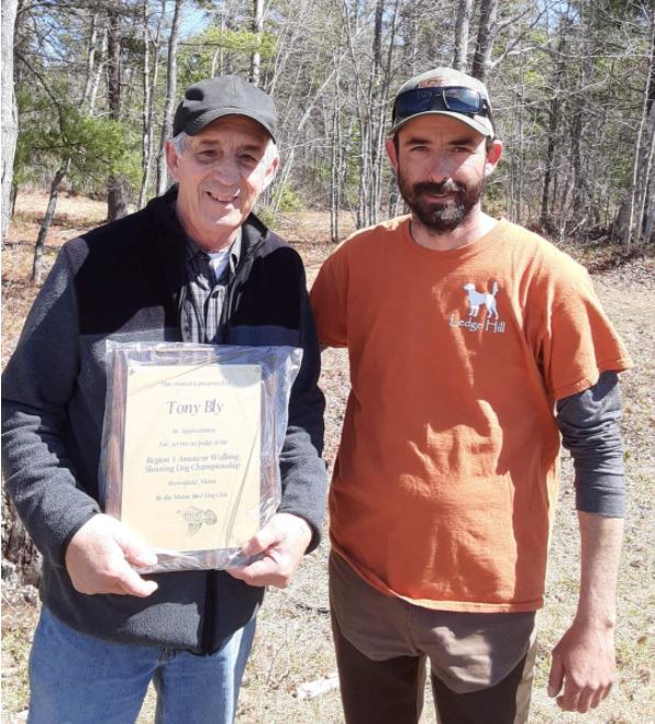 Judges Tony Bly (left) and Jim Levesque